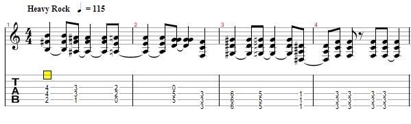 The motif found in the chorus